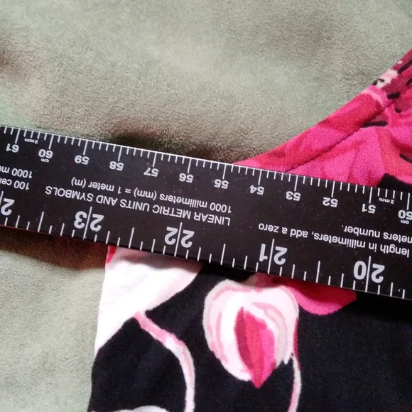 LIz Claiborne floral sleeveless tie neck career dressy blouse shirt top … - Picture 11 of 12